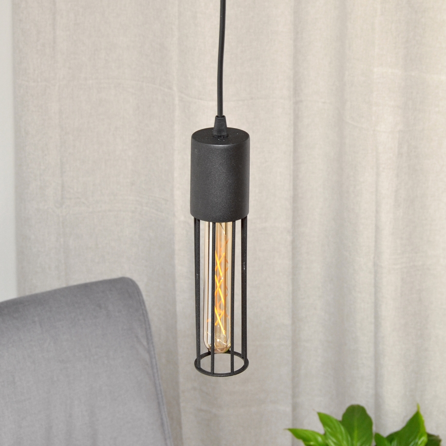 Hanglamp aan een koord MELODY 1xE27/15W/230V zwart