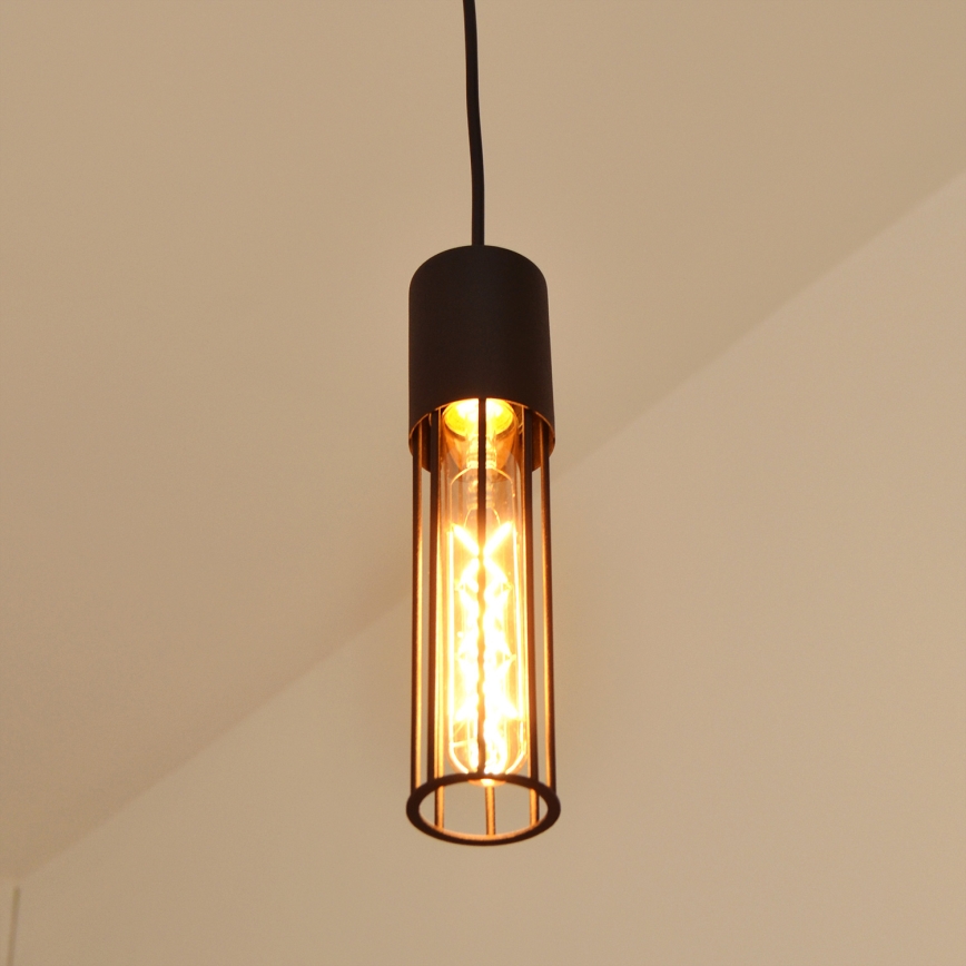 Hanglamp aan een koord MELODY 1xE27/15W/230V zwart