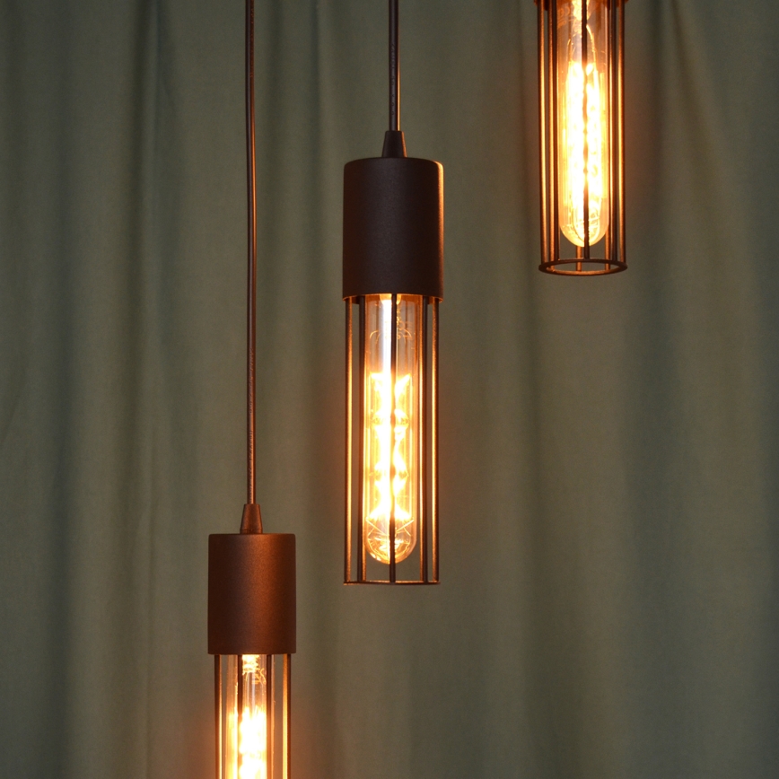 Hanglamp aan een koord MELODY 3xE27/15W/230V zwart