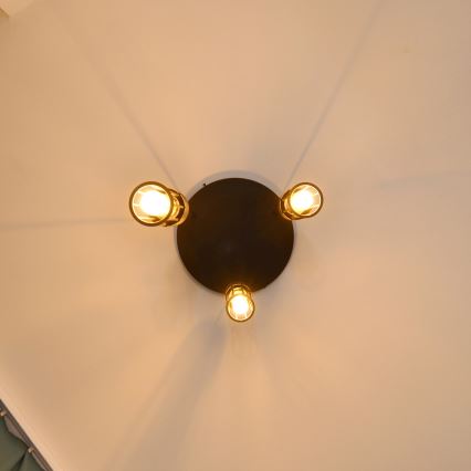 Hanglamp aan een koord MELODY 3xE27/15W/230V zwart