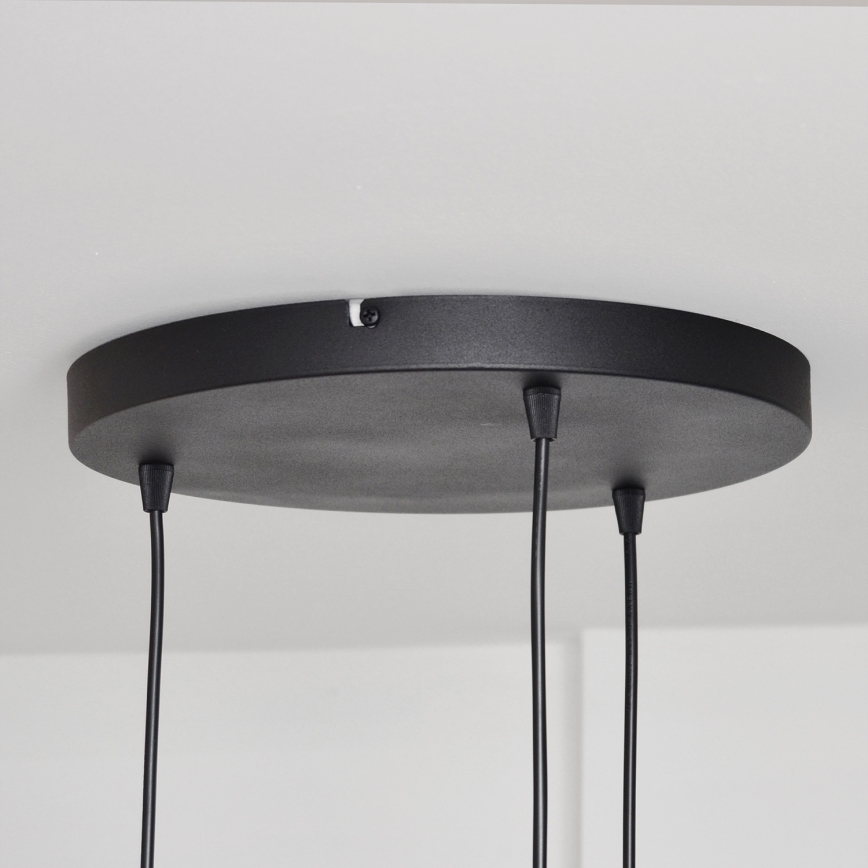 Hanglamp aan een koord MELODY 3xE27/15W/230V zwart