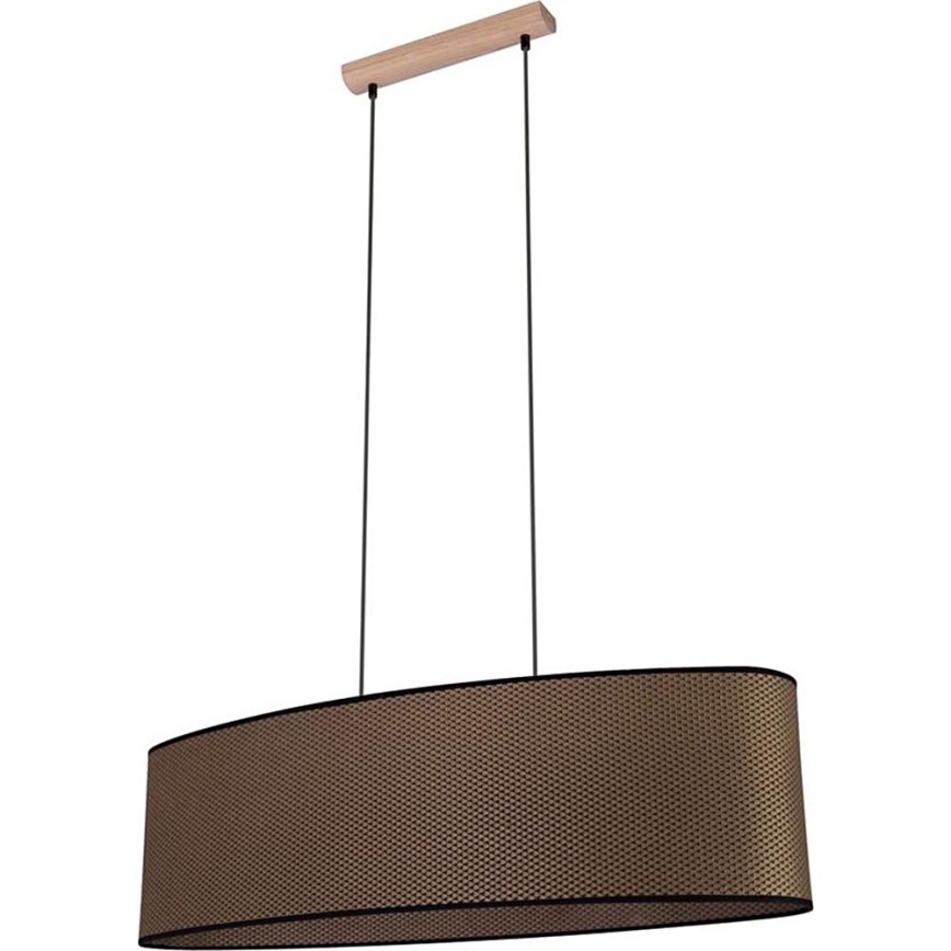 Hanglamp aan een koord MERCEDES 2xE27/40W/230V bruin/eiken