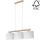 Hanglamp aan een koord MERCEDES 3xE27/40W/230V wit/eiken – FSC gecertificeerd
