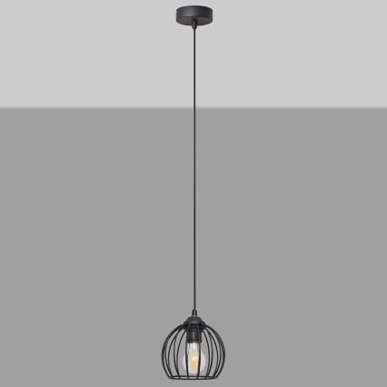 Hanglamp aan een koord MERCURE 1xE27/15W/230V diameter 16 cm zwart
