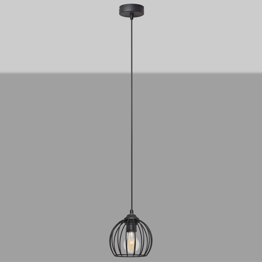 Hanglamp aan een koord MERCURE 1xE27/15W/230V diameter 16 cm zwart