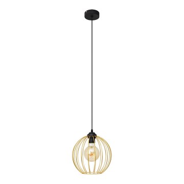 Hanglamp aan een koord MERCURE 1xE27/15W/230V goud/zwart