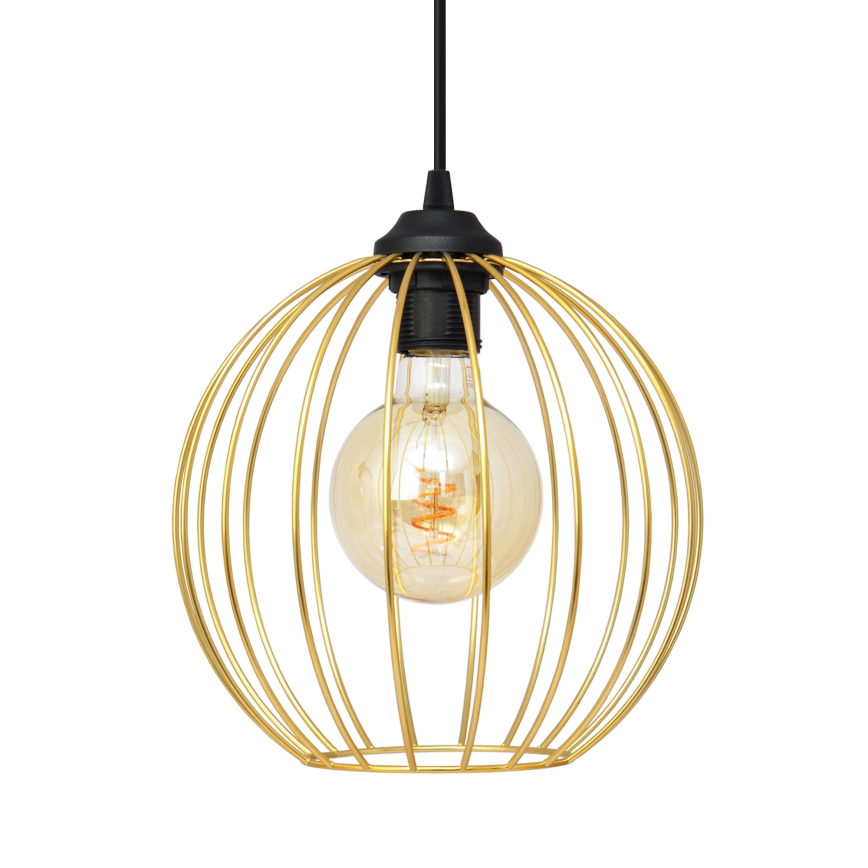 Hanglamp aan een koord MERCURE 1xE27/15W/230V goud/zwart