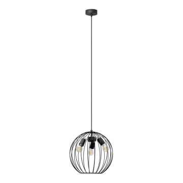 Hanglamp aan een koord MERCURE 3xE27/15W/230V diameter 40 cm zwart