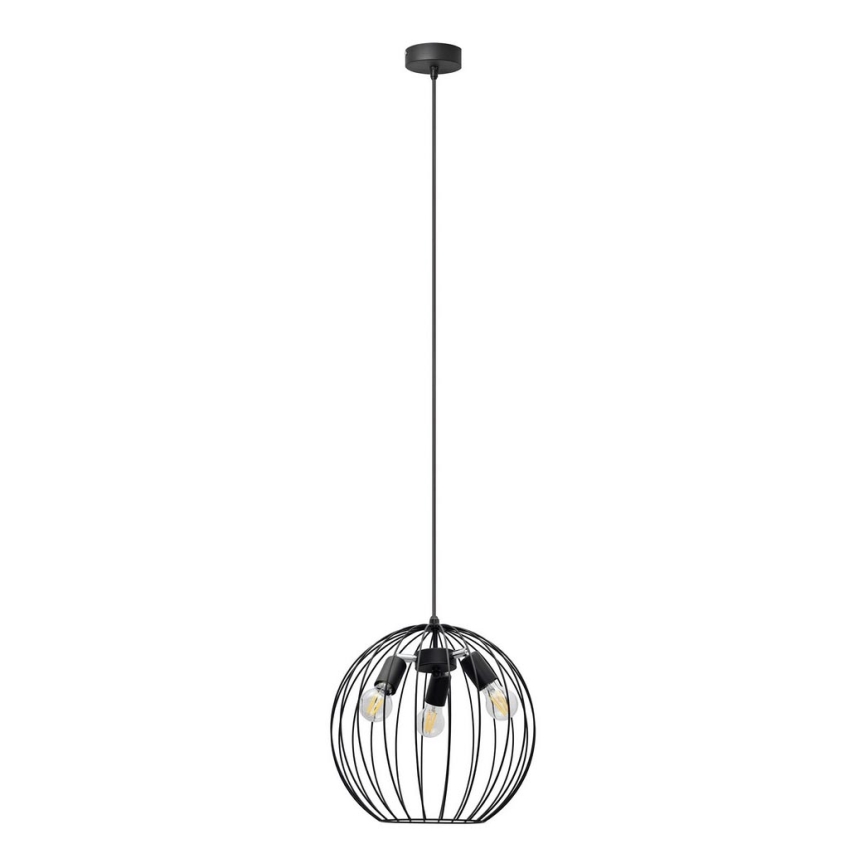 Hanglamp aan een koord MERCURE 3xE27/15W/230V diameter 40 cm zwart
