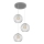 Hanglamp aan een koord MERCURE 3xE27/15W/230V grijs