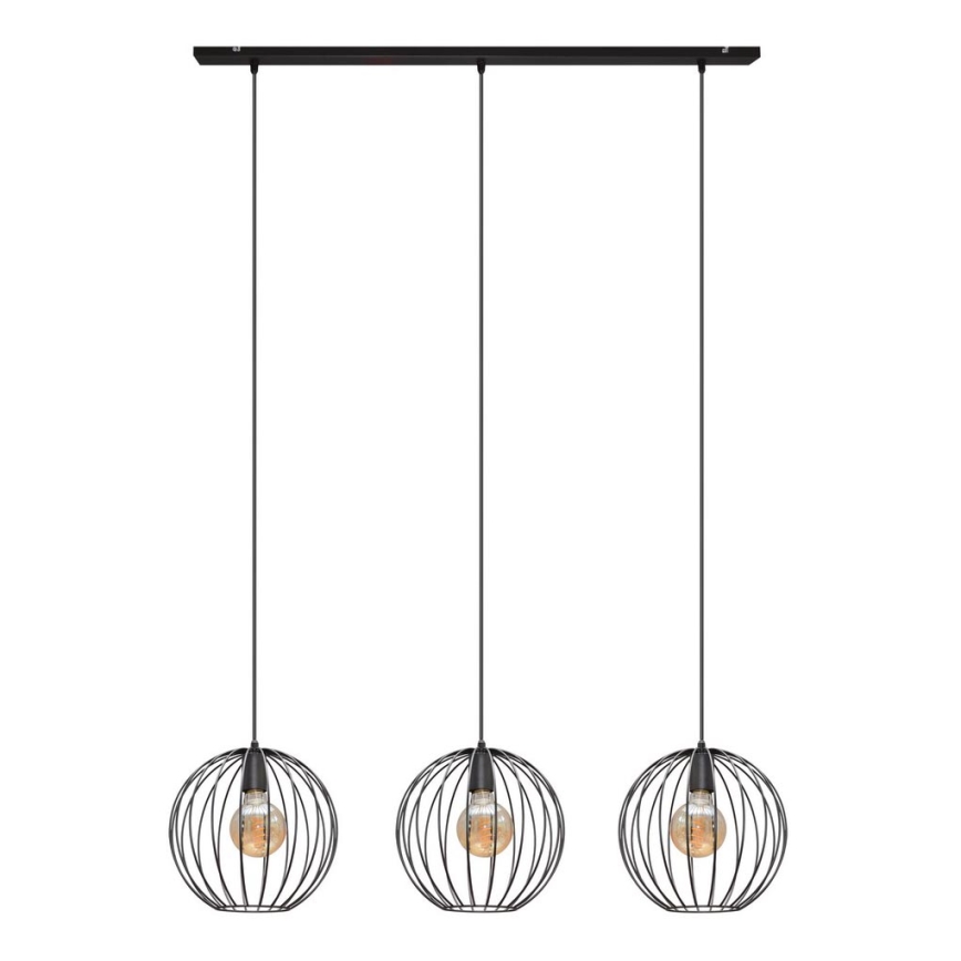 Hanglamp aan een koord MERCURE 3xE27/15W/230V zwart