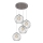 Hanglamp aan een koord MERCURE 4xE27/15W/230V grijs