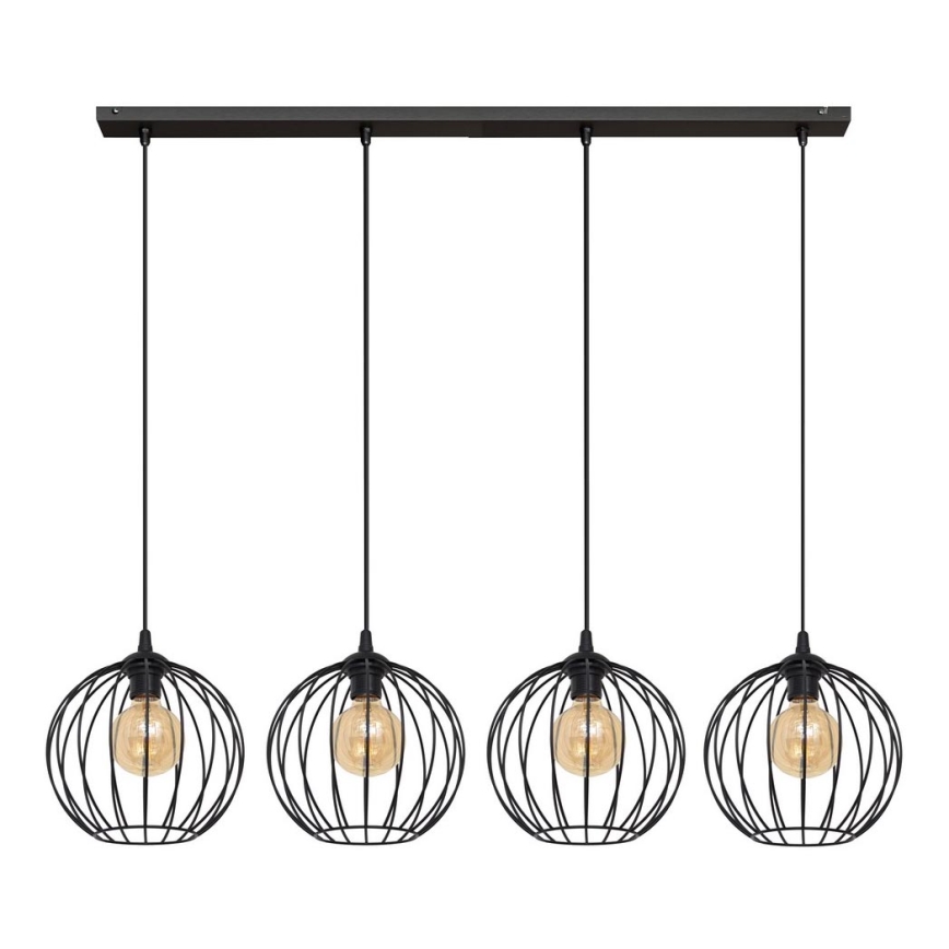 Hanglamp aan een koord MERCURE 4xE27/15W/230V zwart