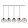 Hanglamp aan een koord MERCURE 5xE27/15W/230V zwart