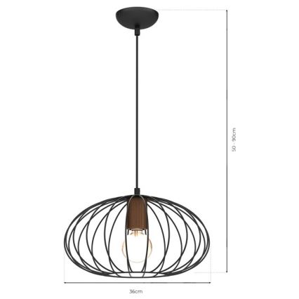 Hanglamp aan een koord MERIDIANO 1xE27/60W/230V