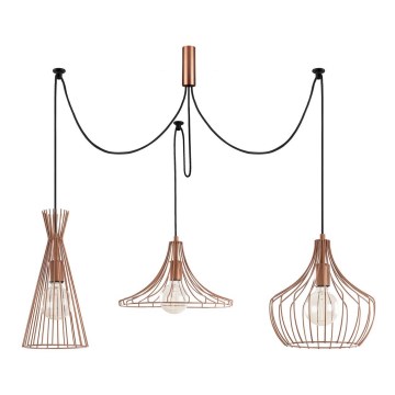 Hanglamp aan een koord MEZOPOTAMYA 3xE27/40W/230V spin