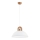 Hanglamp aan een koord MIGOT 1xE27/15W/230V beige/glanzend chroom