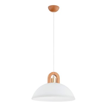 Hanglamp aan een koord MIGOT 1xE27/15W/230V beige/goud