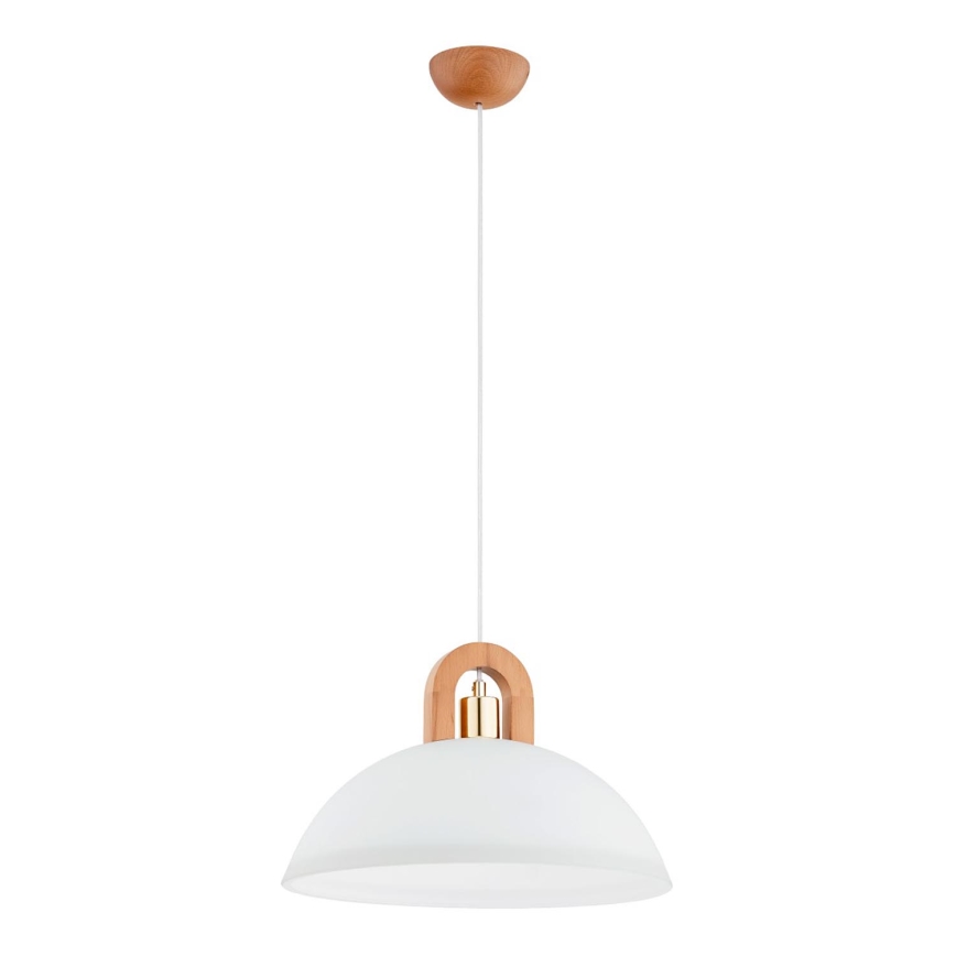 Hanglamp aan een koord MIGOT 1xE27/15W/230V beige/goud