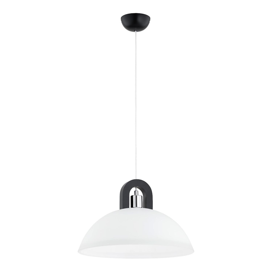 Hanglamp aan een koord MIGOT 1xE27/15W/230V zwart/glanzend chroom