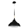 Hanglamp aan een koord MIKO 1xE27/60W/230V diameter 32 cm zwart
