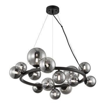 Hanglamp aan een koord MILA 14xG9/9W/230V zwart/grijs