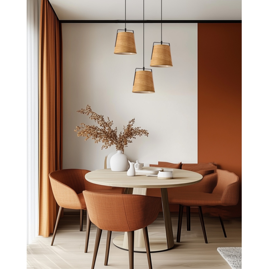 Hanglamp aan een koord MILBURY 1xE27/40W/230V bruin