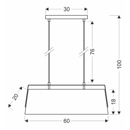 Hanglamp aan een koord MILBURY 2xE27/40W/230V bruin