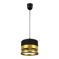 Hanglamp aan een koord MILO 1xE27/60W/230V goud/zwart