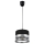 Hanglamp aan een koord MILO 1xE27/60W/230V zilver/zwart