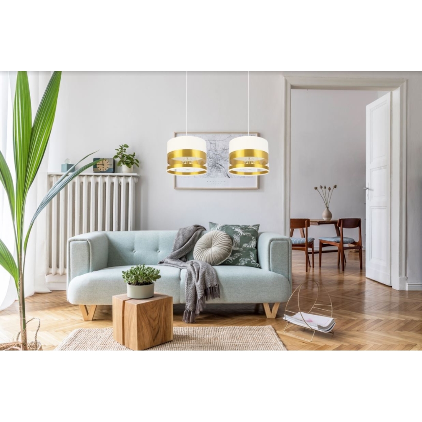 Hanglamp aan een koord MILO 2xE27/60W/230V goud