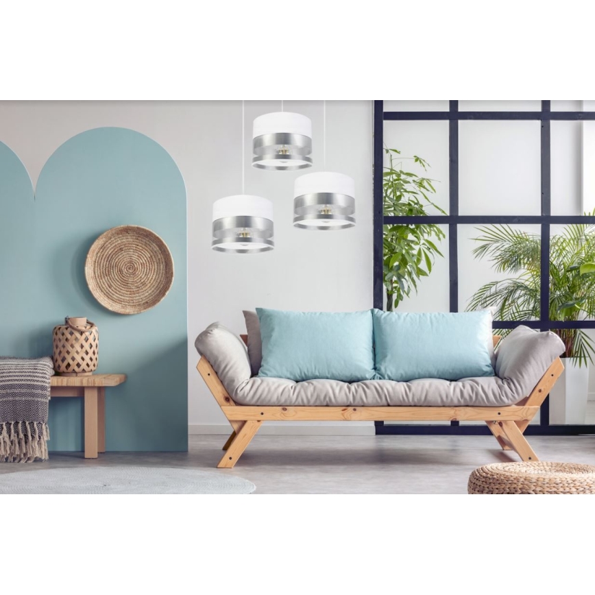 Hanglamp aan een koord MILO 3xE27/60W/230V zilver