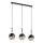 Hanglamp aan een koord MILTONA 3xE27/60W/230V zwart/beige