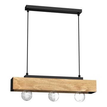 Hanglamp aan een koord MILUZA 3xE27/15W/230V