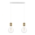 Hanglamp aan een koord MIROS 2xE27/60W/230V wit/gouden