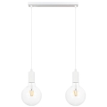 Hanglamp aan een koord MIROS 2xE27/60W/230V wit