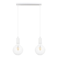 Hanglamp aan een koord MIROS 2xE27/60W/230V wit