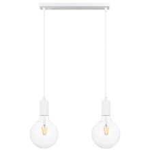 Hanglamp aan een koord MIROS 2xE27/60W/230V wit