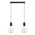 Hanglamp aan een koord MIROS 2xE27/60W/230V zwart