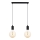 Hanglamp aan een koord MIROS 2xE27/60W/230V zwart