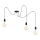 Hanglamp aan een koord MIROS 3xE27/60W/230V spin zwart