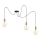 Hanglamp aan een koord MIROS 3xE27/60W/230V spin zwart/koper