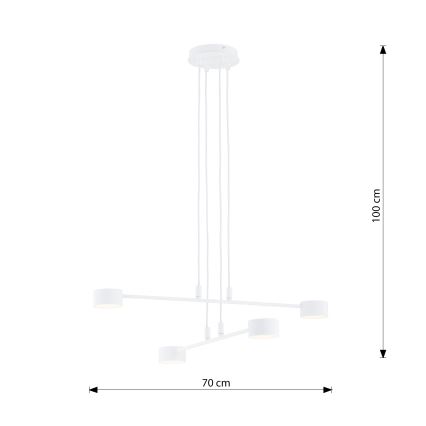 Hanglamp aan een koord MODUS 4xGX53/10W/230V wit
