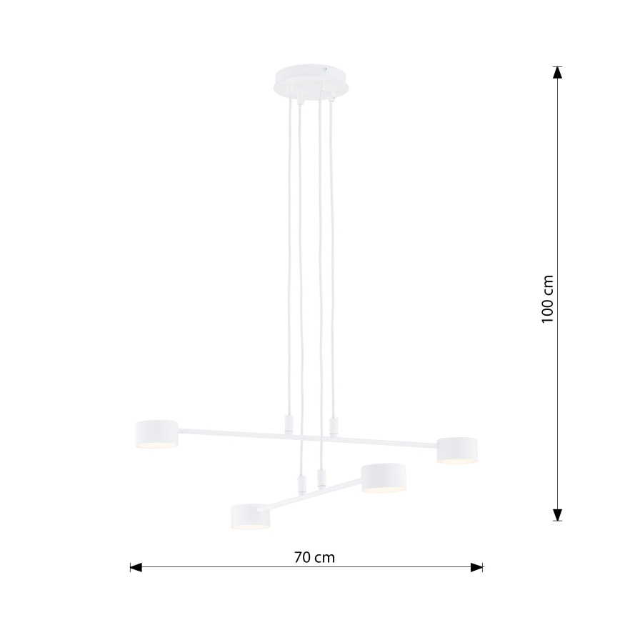 Hanglamp aan een koord MODUS 4xGX53/10W/230V wit