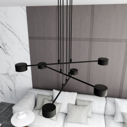 Hanglamp aan een koord MODUS 6xGX53/10W/230V zwart