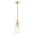 Hanglamp aan een koord MOLLY 1xE14/40W/230V diameter 12 cm goud/groen/roze