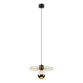 Hanglamp aan een koord MONTANA 1xE27/15W/230V diameter 30 cm goud/zwart