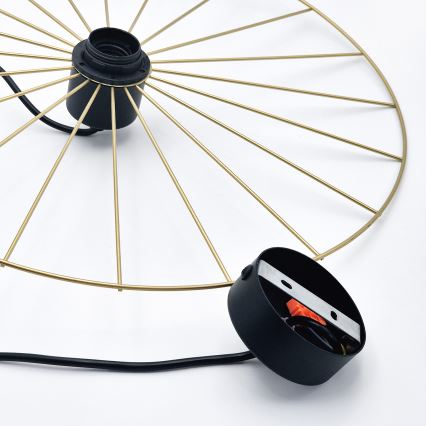 Hanglamp aan een koord MONTANA 1xE27/15W/230V diameter 45 cm goud/zwart