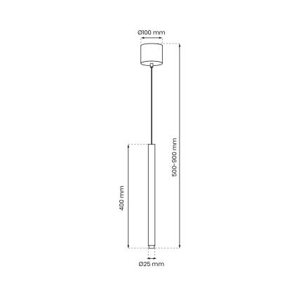 Hanglamp aan een koord MONZA 1xG9/8W/230V goud