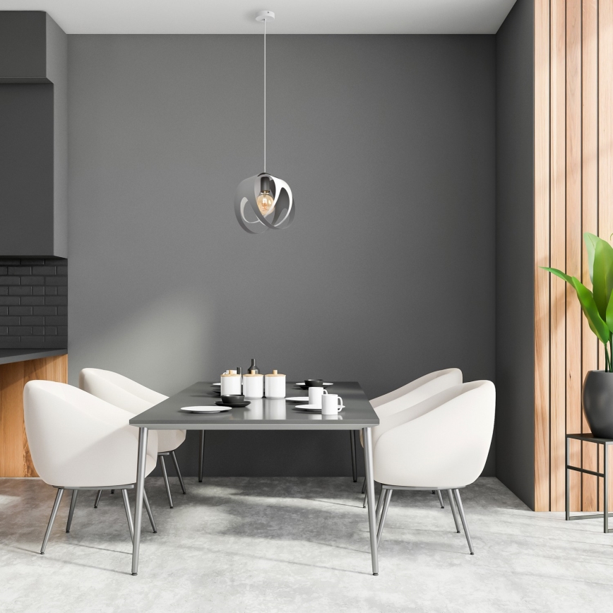 Hanglamp aan een koord MOONLIGHT 1xE27/15W/230V grijs